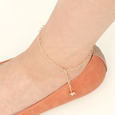 ピンクゴールドアンクレット