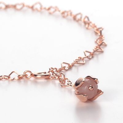 ピンクゴールドアンクレット