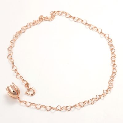 ピンクゴールドアンクレット