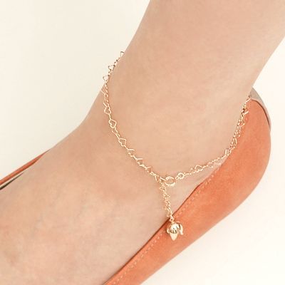 ピンクゴールドアンクレット