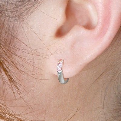 シルバーノンホールピアス