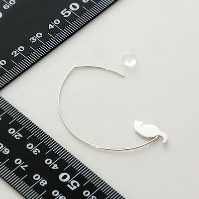 シルバーフープピアス