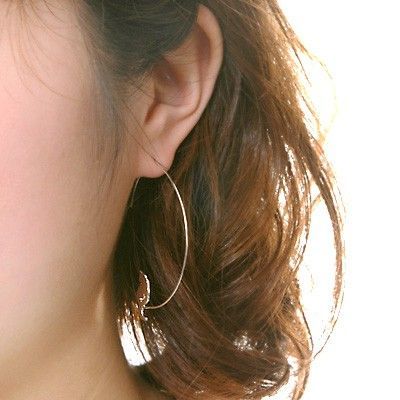 シルバーフープピアス