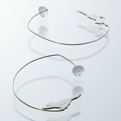 シルバーフープピアス