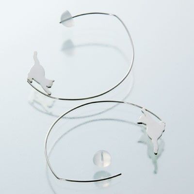 シルバーフープピアス