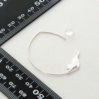 シルバーフープピアス