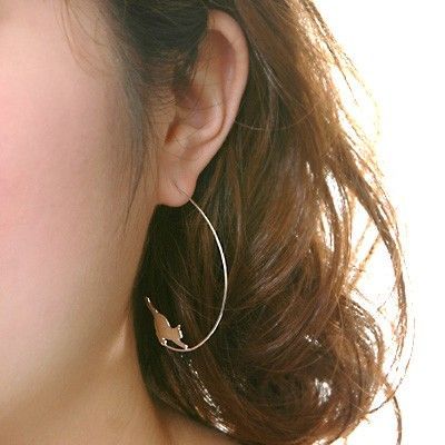 シルバーフープピアス