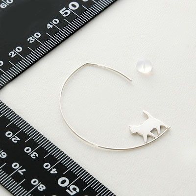 シルバーフープピアス