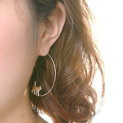 シルバーフープピアス