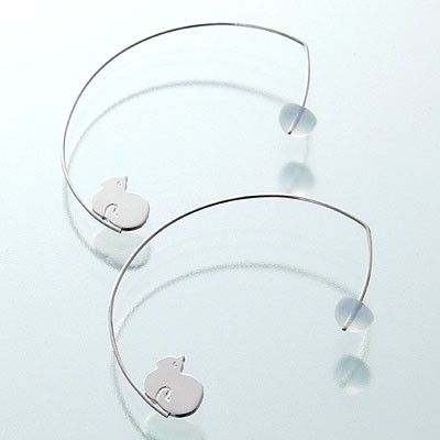 シルバーフープピアス