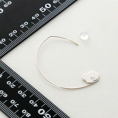 シルバーフープピアス