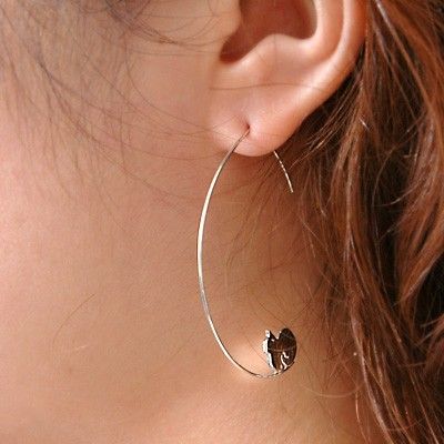 シルバーフープピアス
