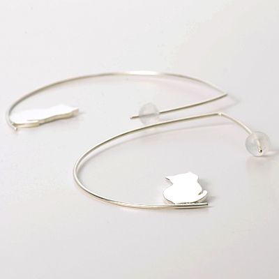 シルバーフープピアス