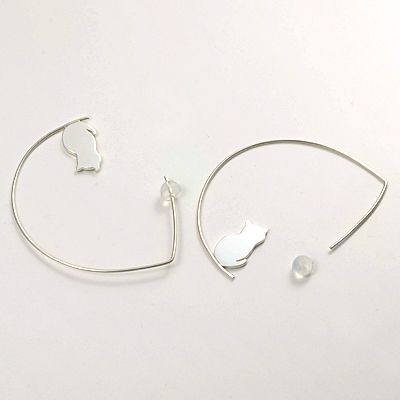 シルバーフープピアス