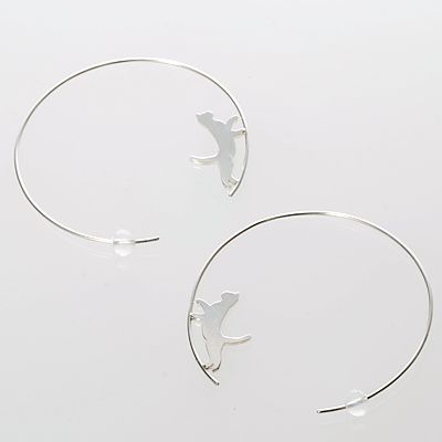 シルバーフープピアス