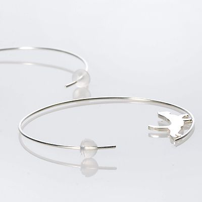 シルバーフープピアス