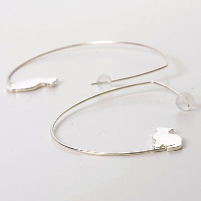 シルバーフープピアス