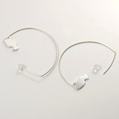 シルバーフープピアス