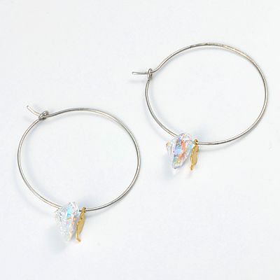 シルバーフープピアス