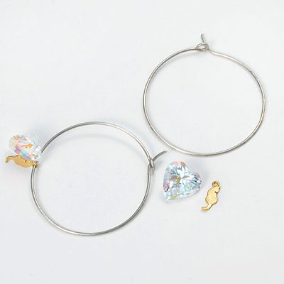 シルバーフープピアス