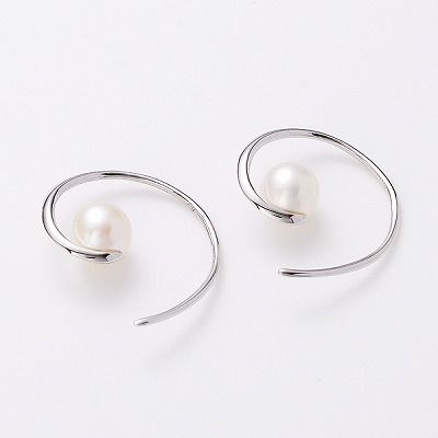 シルバーフープピアス