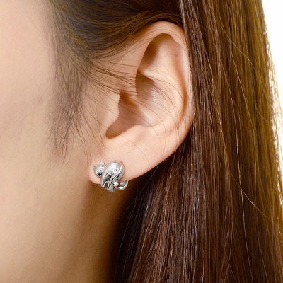 シルバーノンホールピアス