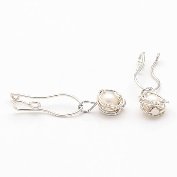 シルバーフィルドイヤリング