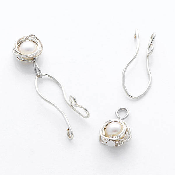 シルバーフィルドイヤリング