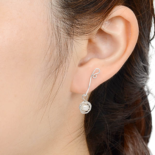 シルバーフィルドイヤリング