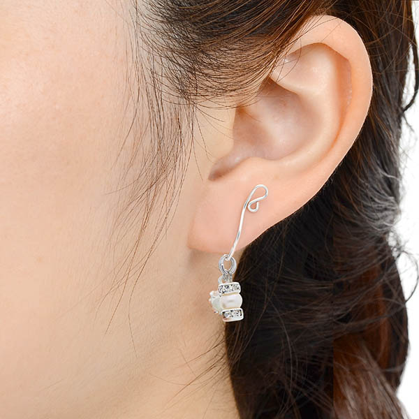 シルバーフィルドイヤリング