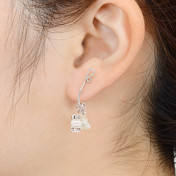 シルバーフィルドイヤリング