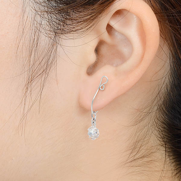 シルバーフィルドイヤリング