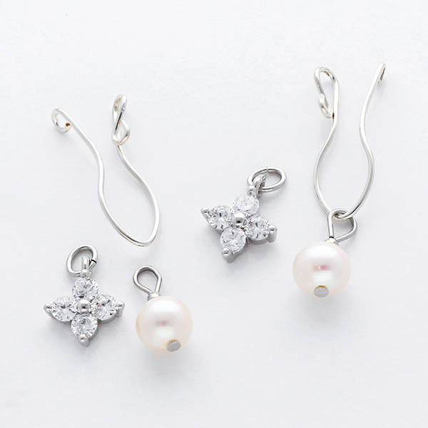 シルバーフィルドイヤリング