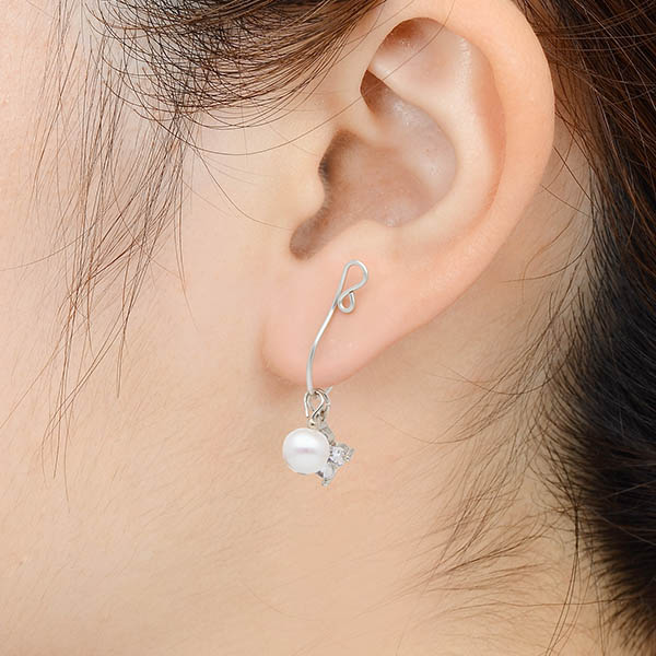 シルバーフィルドイヤリング