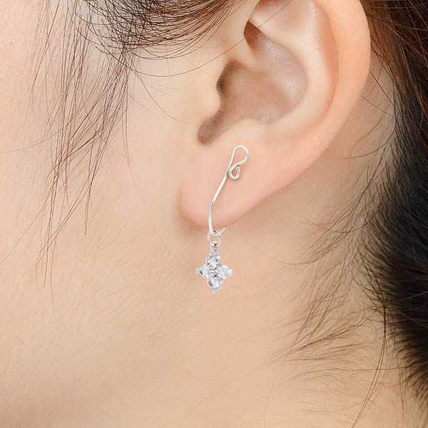 シルバーフィルドイヤリング