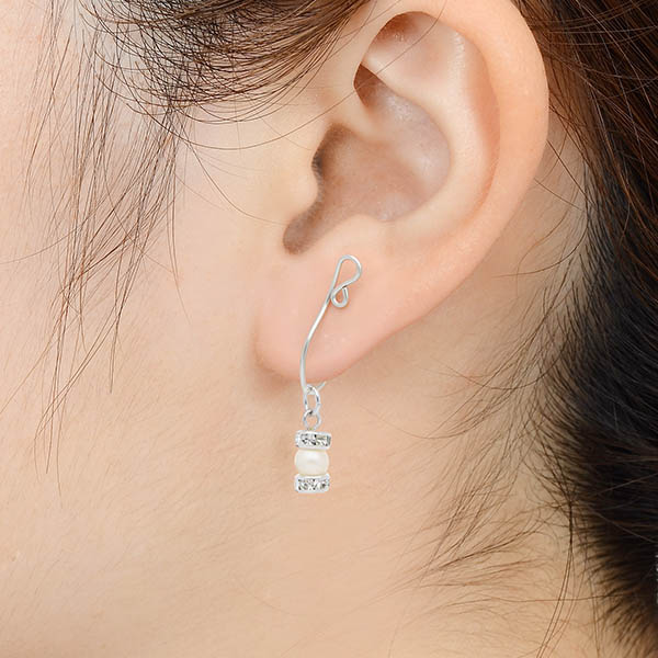 シルバーフィルドイヤリング