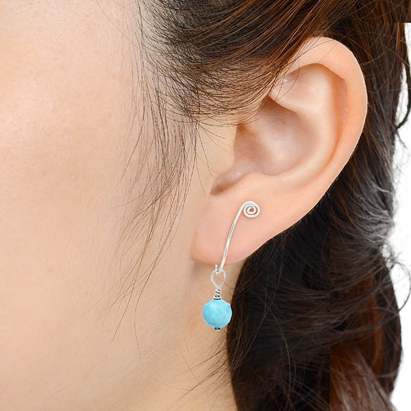 シルバーフィルドイヤリング