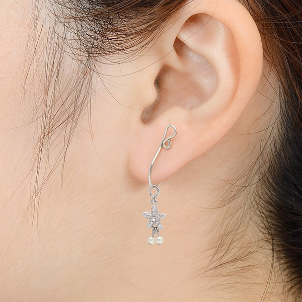 シルバーフィルドイヤリング