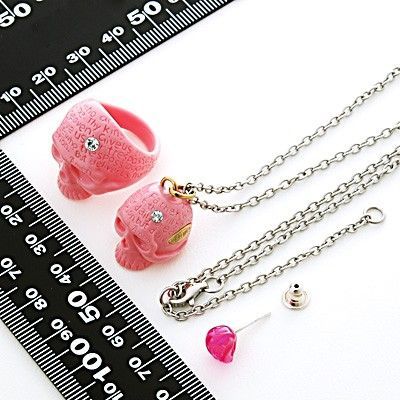 スカル3点セット(ピンク)