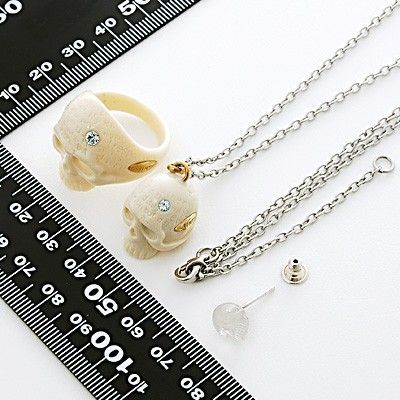 スカル3点セット(ホワイト)