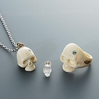 スカル3点ペアセット(ホワイト&ピンク)