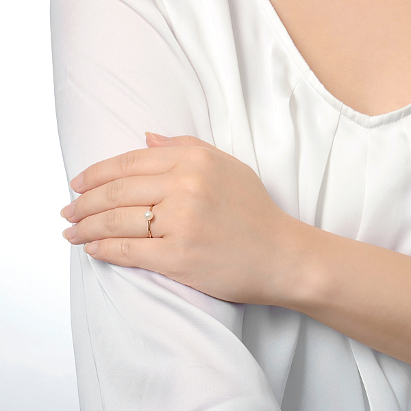 ピンクゴールドリング