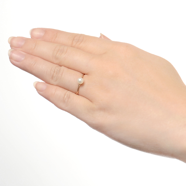 ピンクゴールドリング