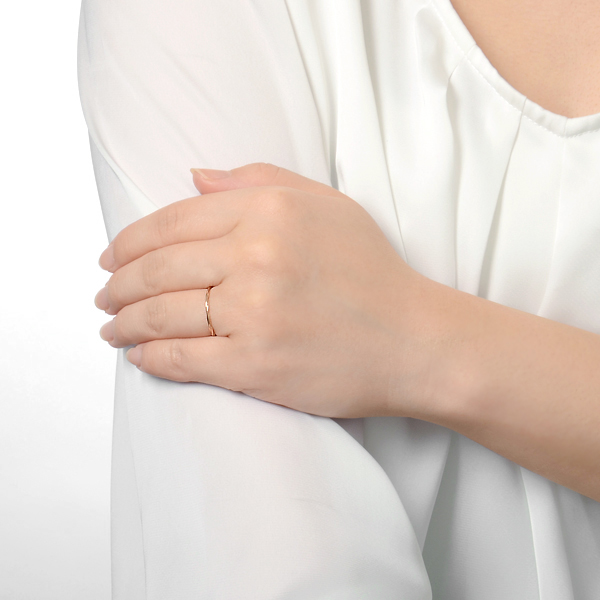 ピンクゴールドリング