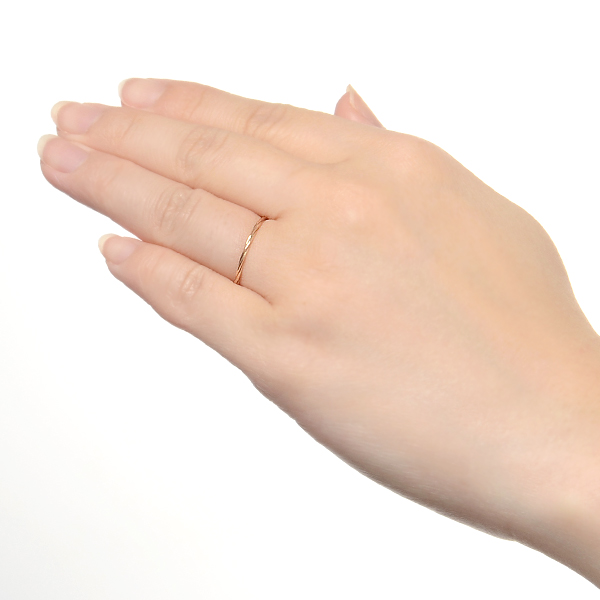 ピンクゴールドリング