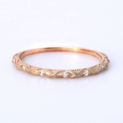 ピンクゴールドリング