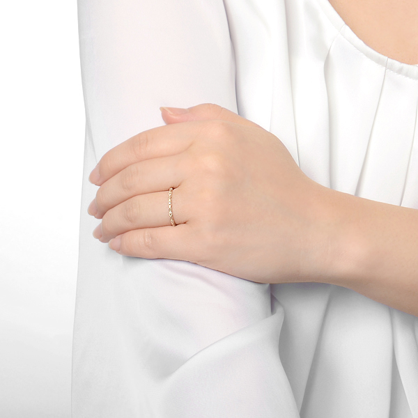 ピンクゴールドリング