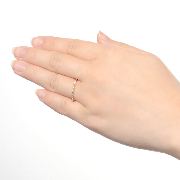 ピンクゴールドリング