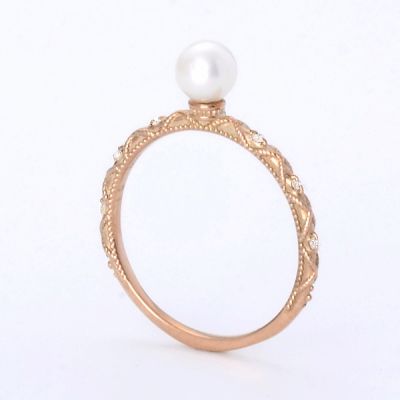 ピンクゴールドリング