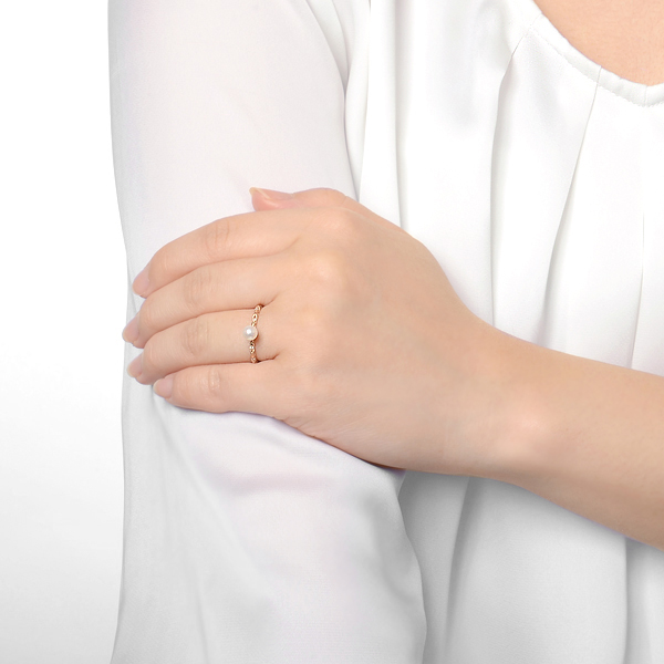 ピンクゴールドリング